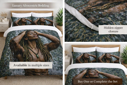 King Caelus Afrocentric Duvet Cover Set | Black Excellence Bedroom Decor