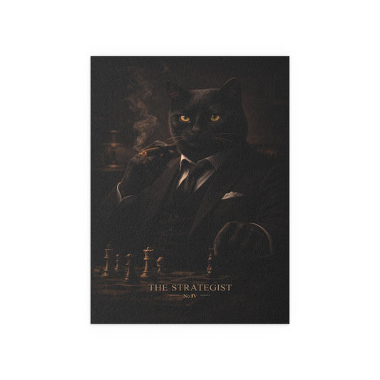 Noir Chess Cat Art Print | The Obsidian Society