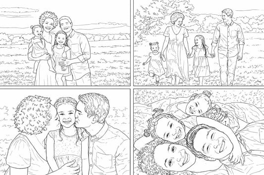Personalized Photo Coloring Book | Custom Family Activity Book