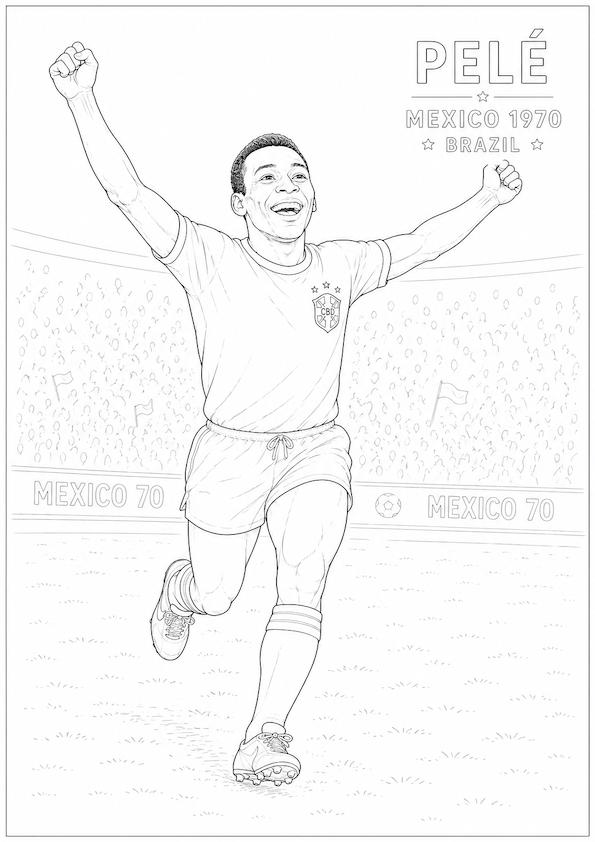 Football Legends Greatest Moments Colouring Book | World Cup Soccer Art (Digital Download)