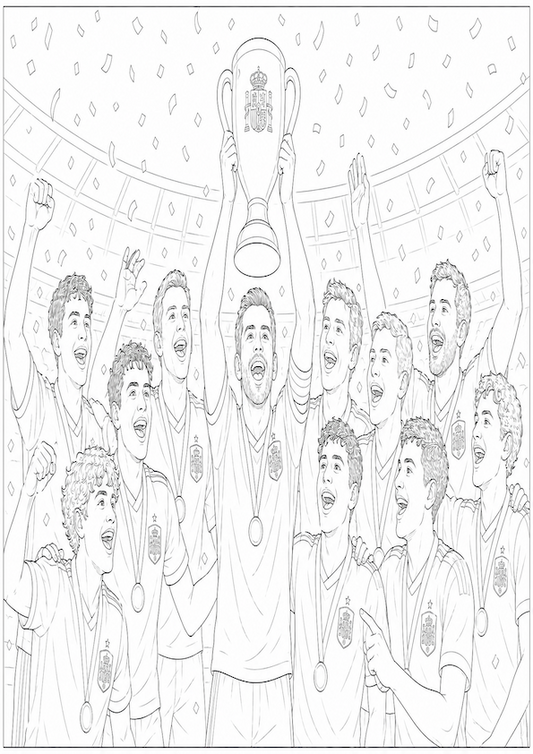 Spain World Cup 2026 Colouring Book | Football Fan Activity Book (20 Pages)