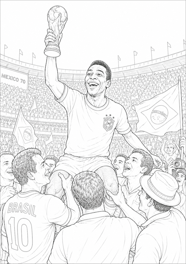 Brazil World Cup 2026 Colouring Book | Football Fan Activity Book for Kids, Adults