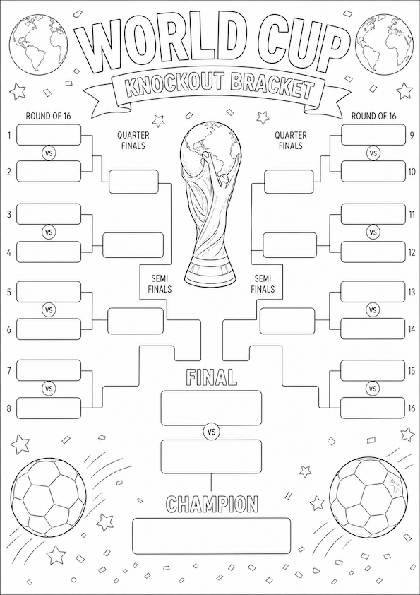 Portugal 2026 World Cup Colouring Book | Football Fan Activity Book (20 Pages)