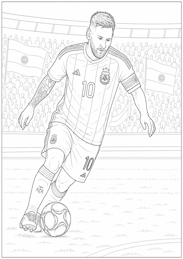 Argentina Football World Cup Colouring Book | Kids & Adults Soccer Activity Pages