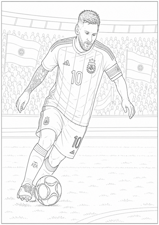 Argentina Football World Cup Colouring Book | Kids & Adults Soccer Activity Pages