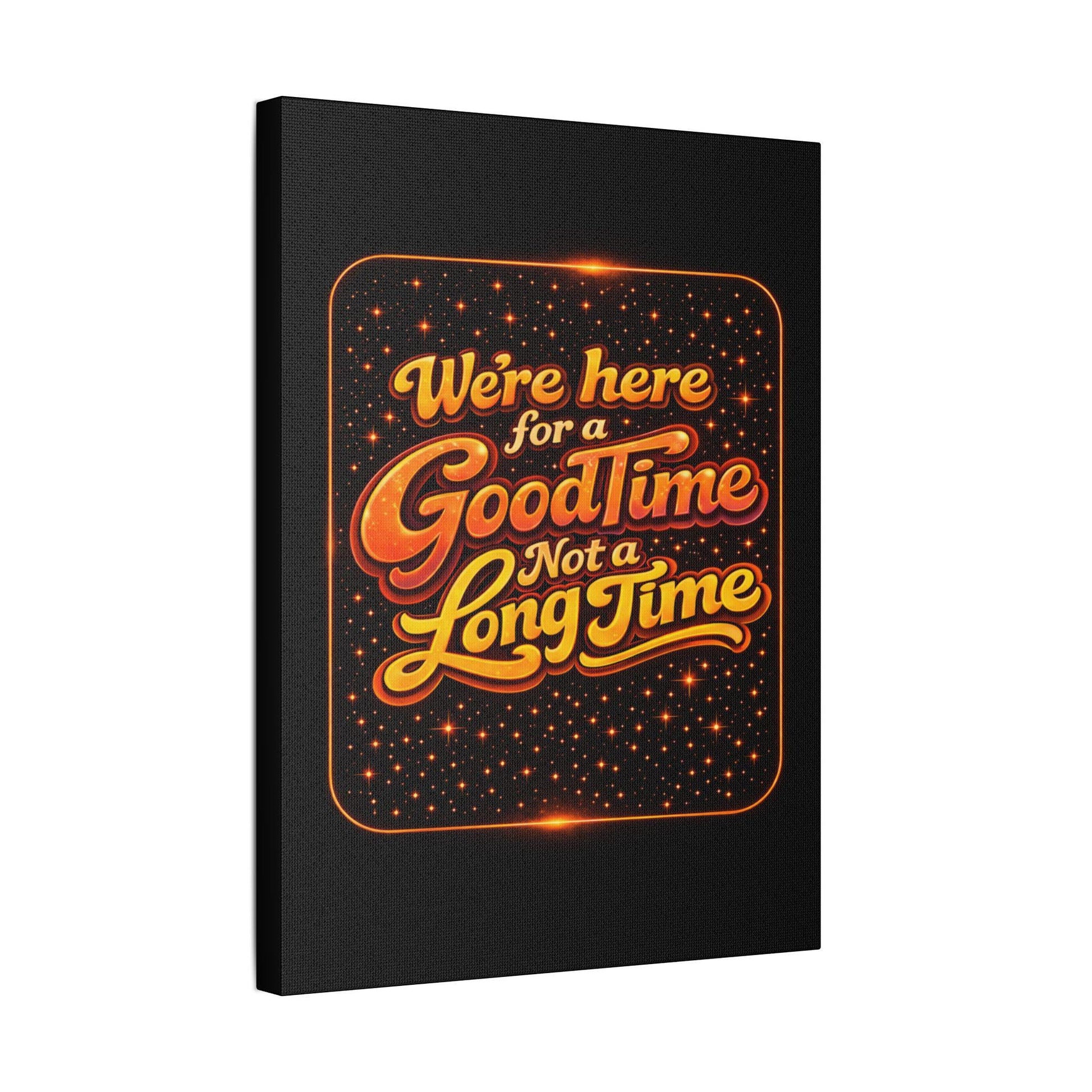 70s Retro Neon Canvas Print | Funky Quote Wall Art