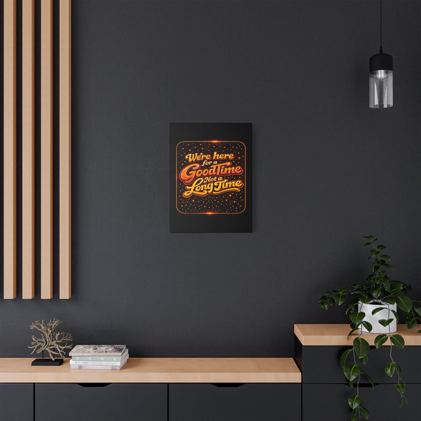 70s Retro Neon Canvas Print | Funky Quote Wall Art