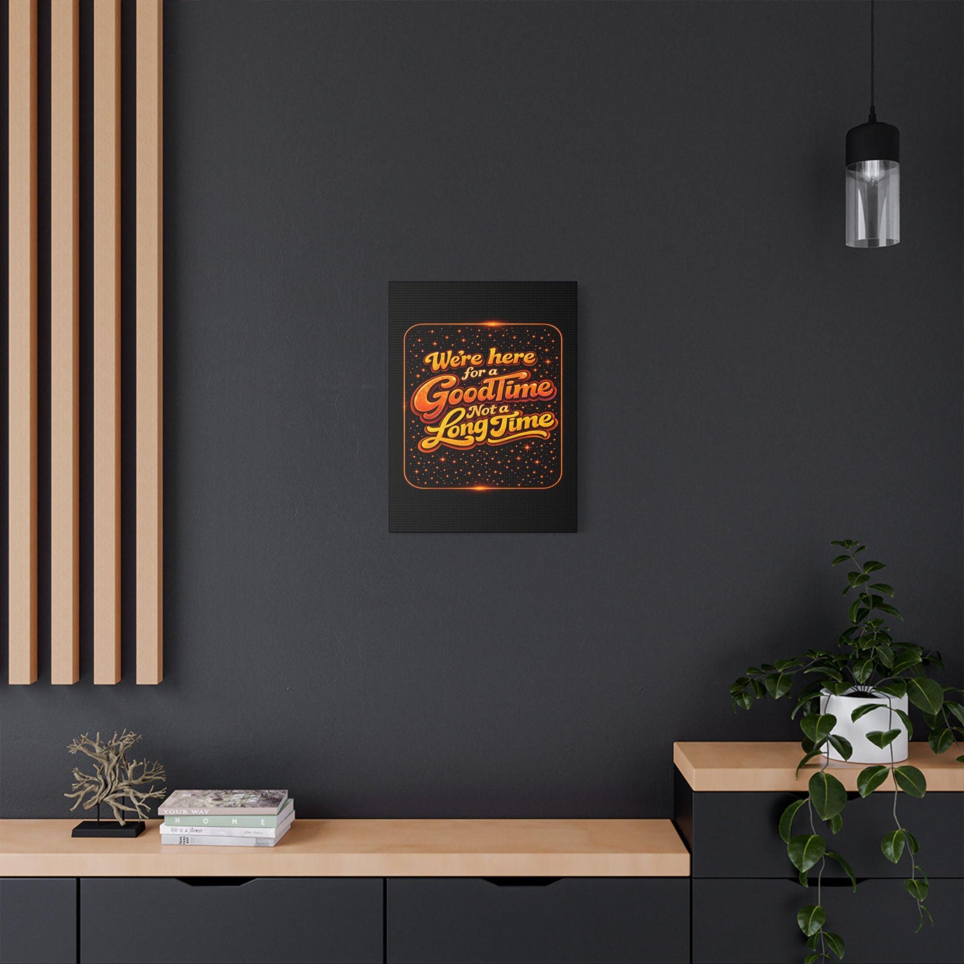 70s Retro Neon Canvas Print | Funky Quote Wall Art