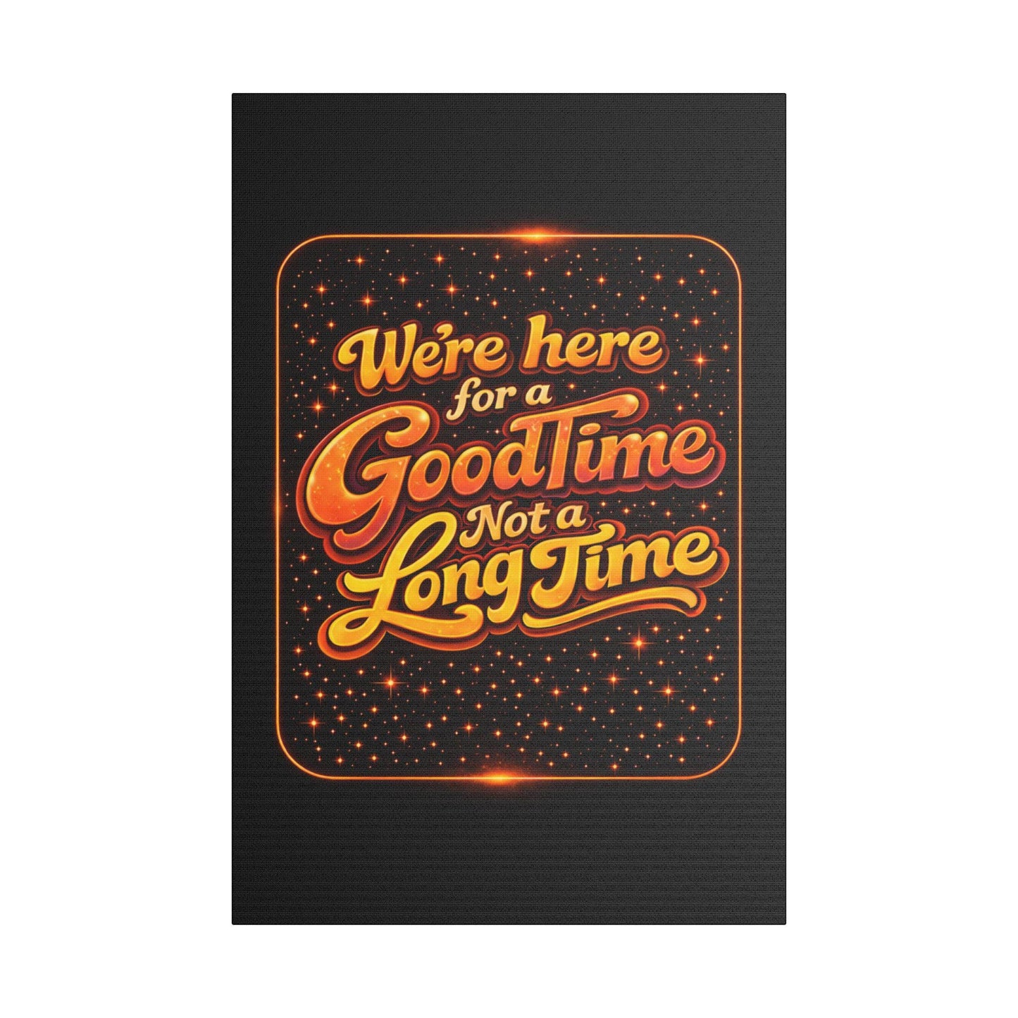 70s Retro Neon Canvas Print | Funky Quote Wall Art