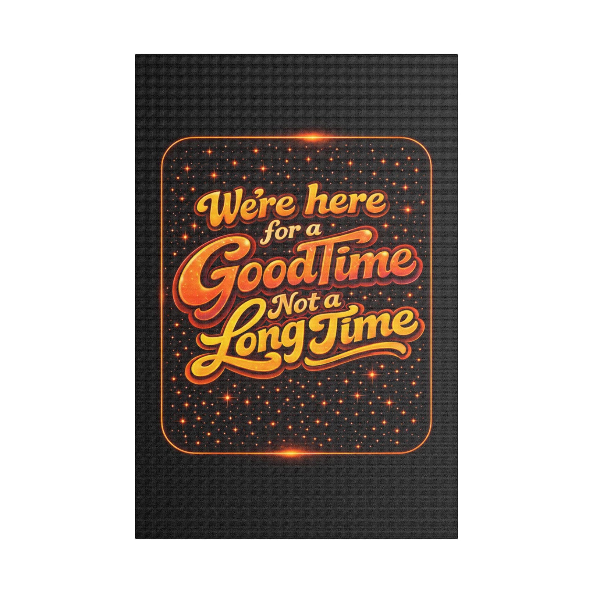 70s Retro Neon Canvas Print | Funky Quote Wall Art