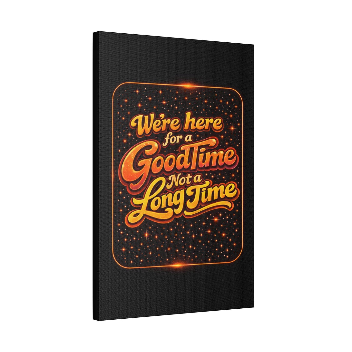 70s Retro Neon Canvas Print | Funky Quote Wall Art