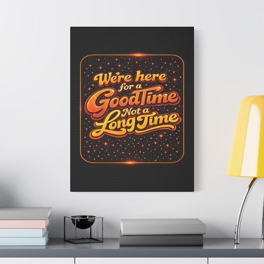 70s Retro Neon Canvas Print | Funky Quote Wall Art