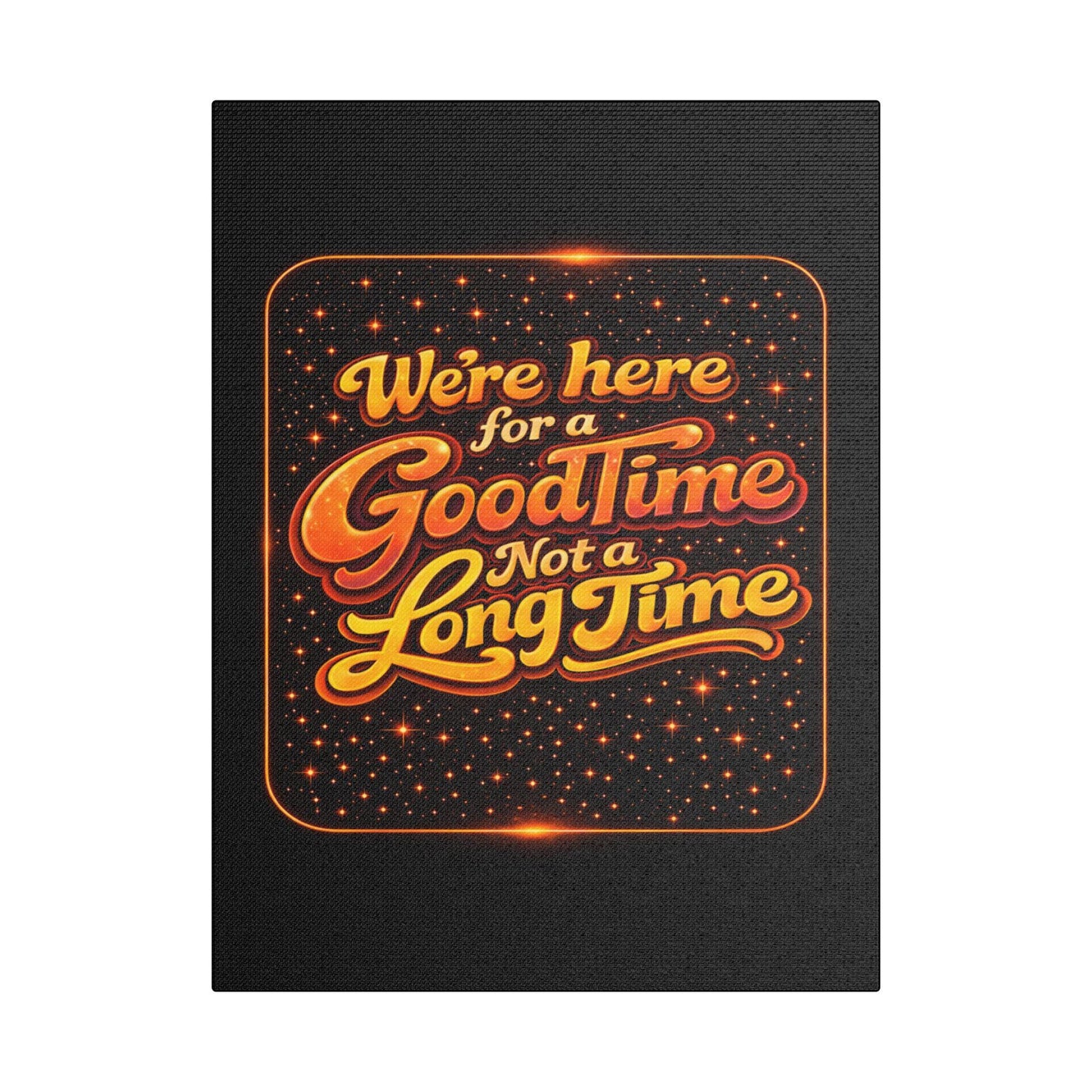 70s Retro Neon Canvas Print | Funky Quote Wall Art