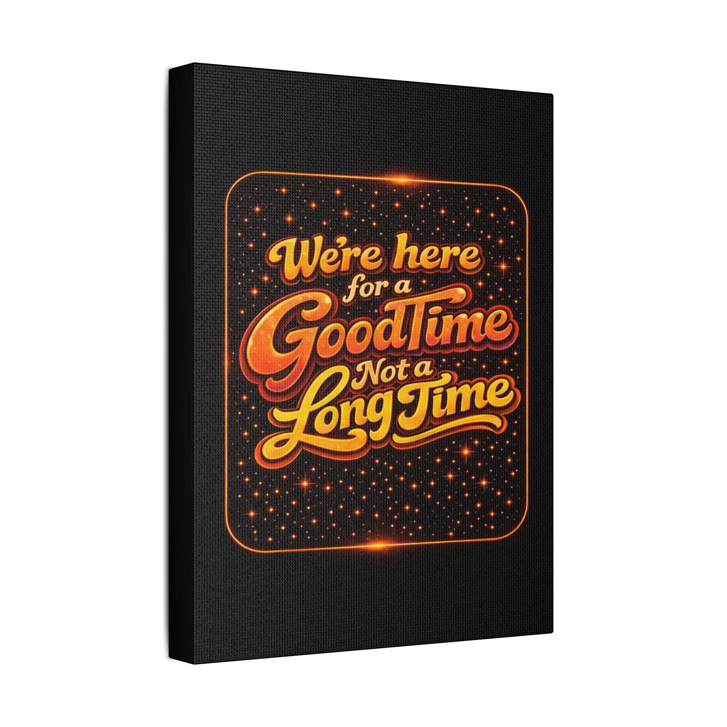 70s Retro Neon Canvas Print | Funky Quote Wall Art