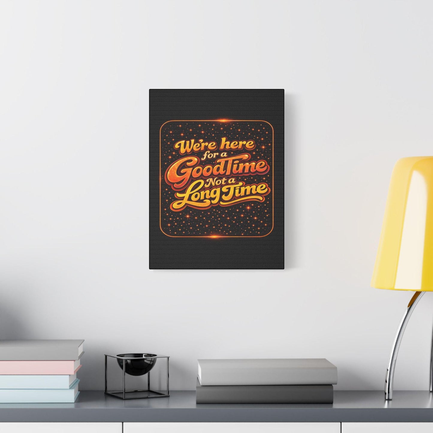 70s Retro Neon Canvas Print | Funky Quote Wall Art