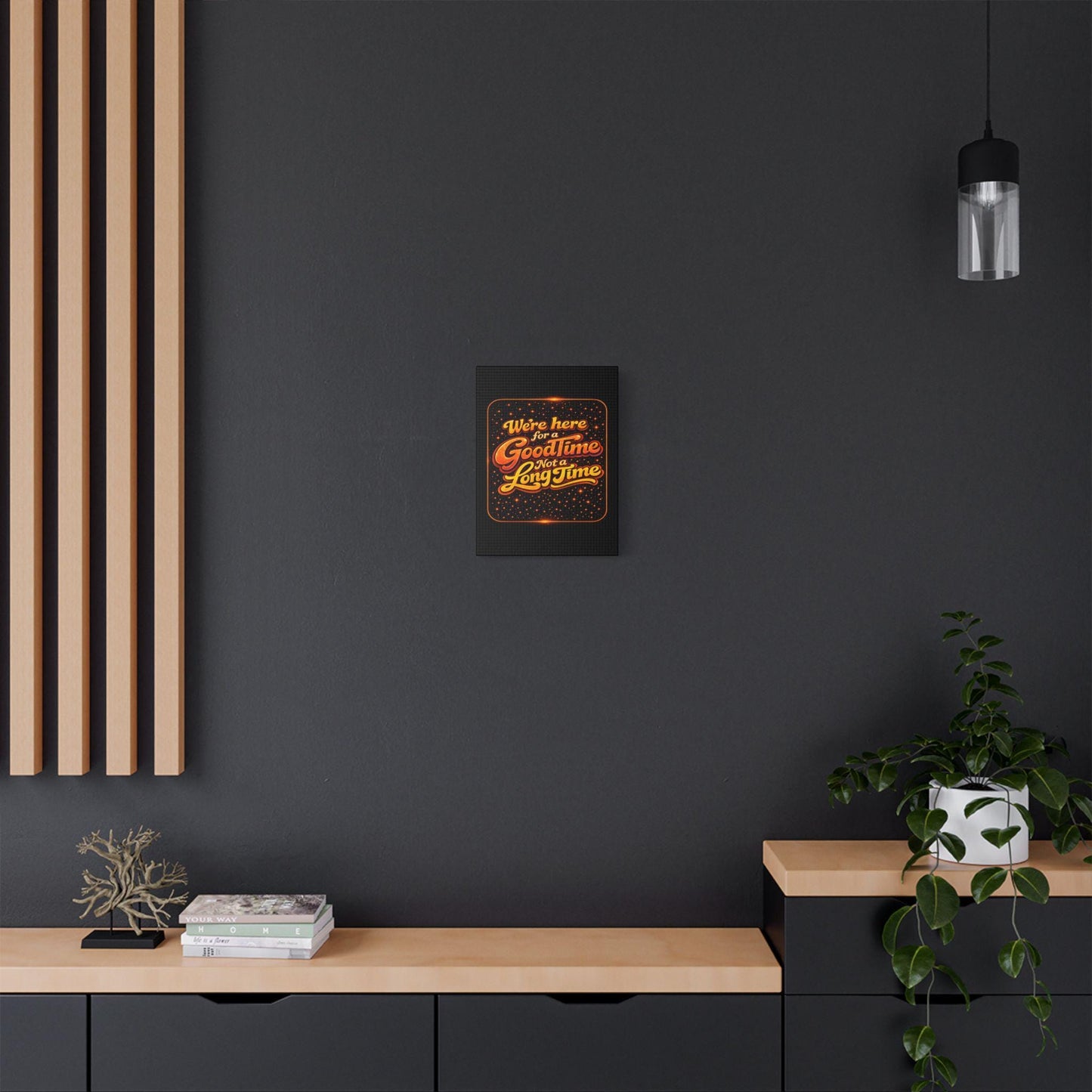 70s Retro Neon Canvas Print | Funky Quote Wall Art