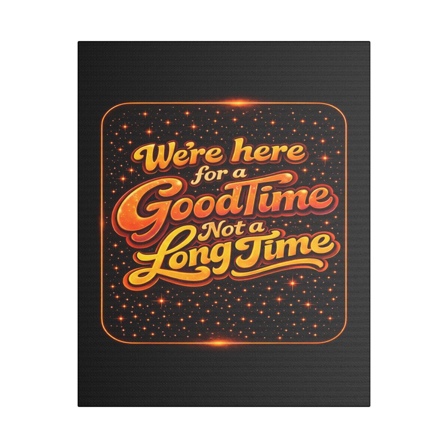 70s Retro Neon Canvas Print | Funky Quote Wall Art