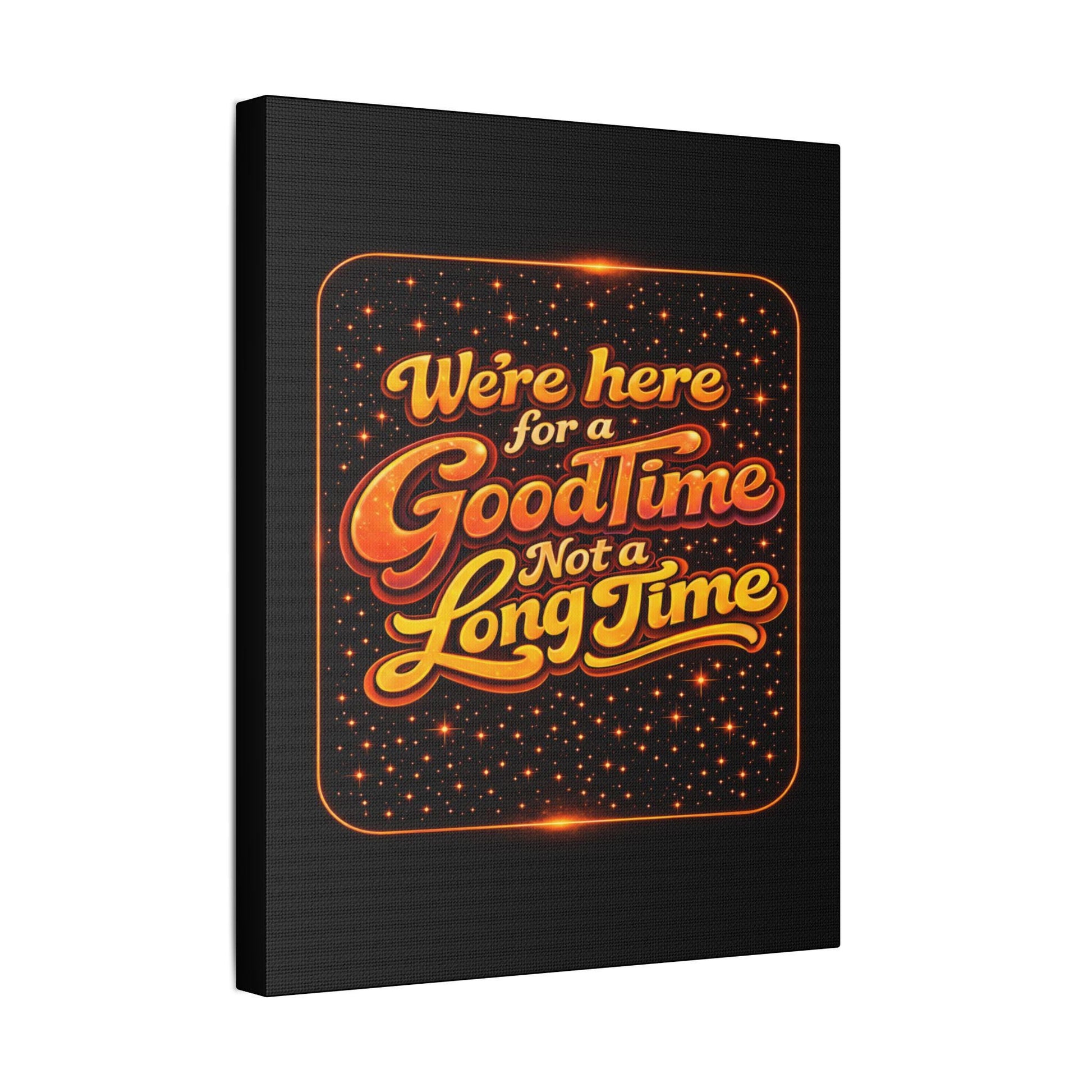 70s Retro Neon Canvas Print | Funky Quote Wall Art