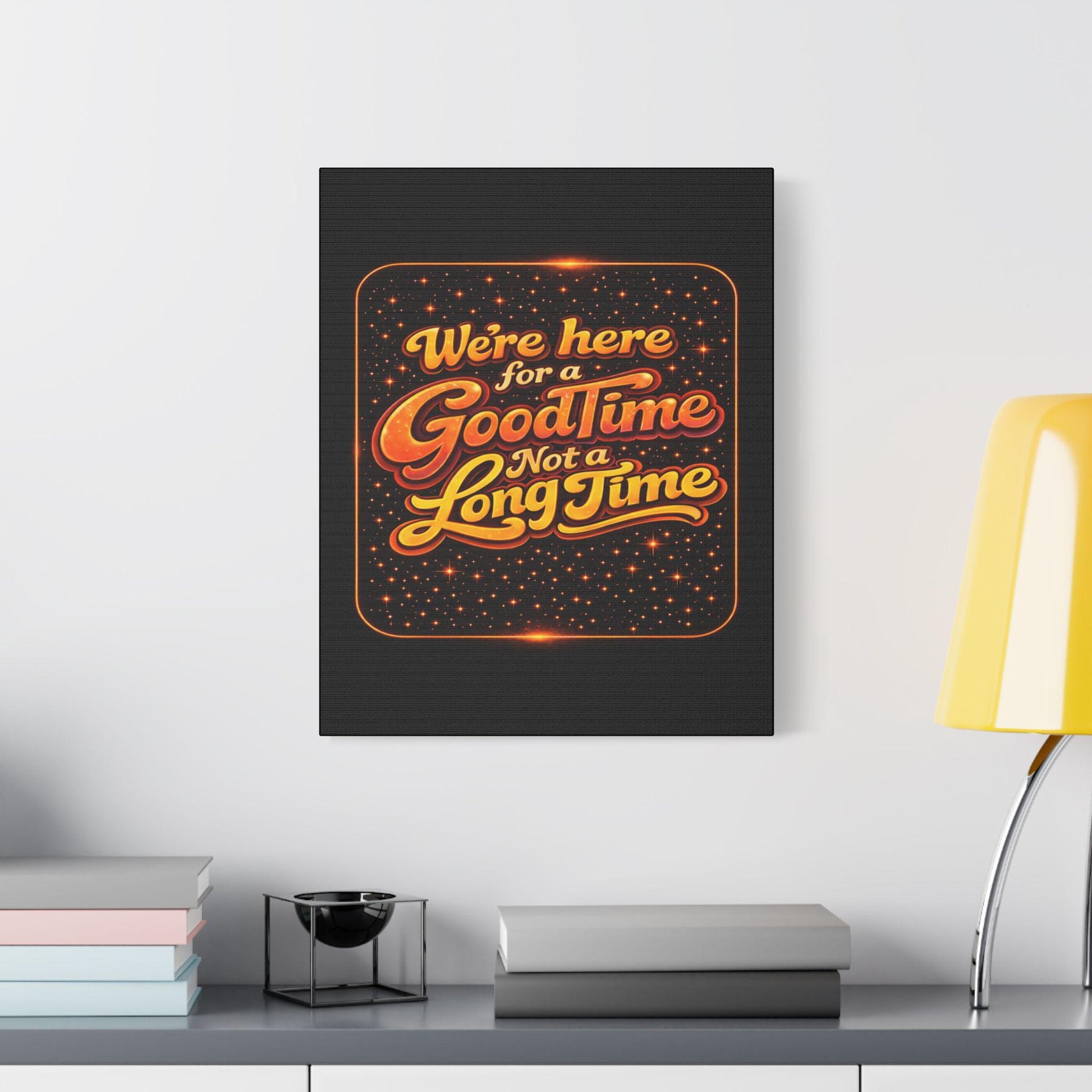70s Retro Neon Canvas Print | Funky Quote Wall Art