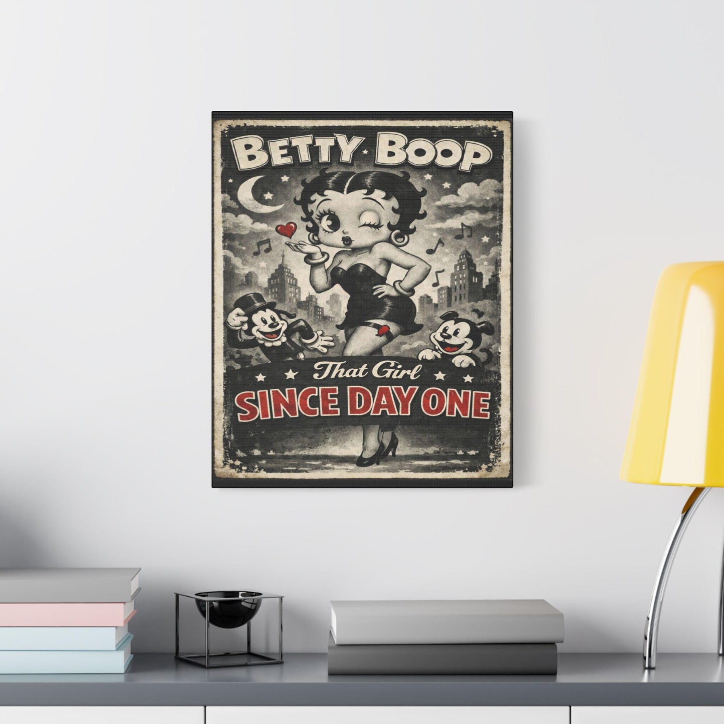 Betty Boop Canvas Print | 1930s Retro Cartoon Wall Art
