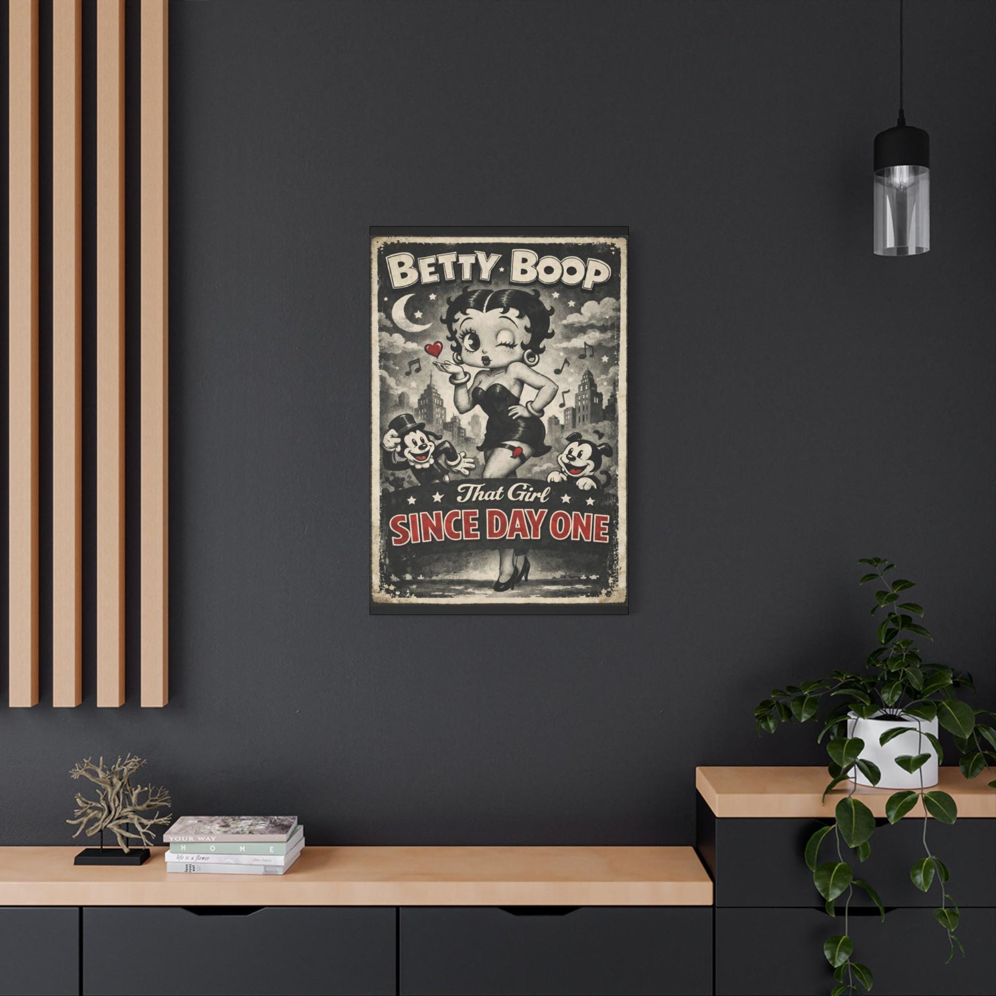 Betty Boop Canvas Print | 1930s Retro Cartoon Wall Art