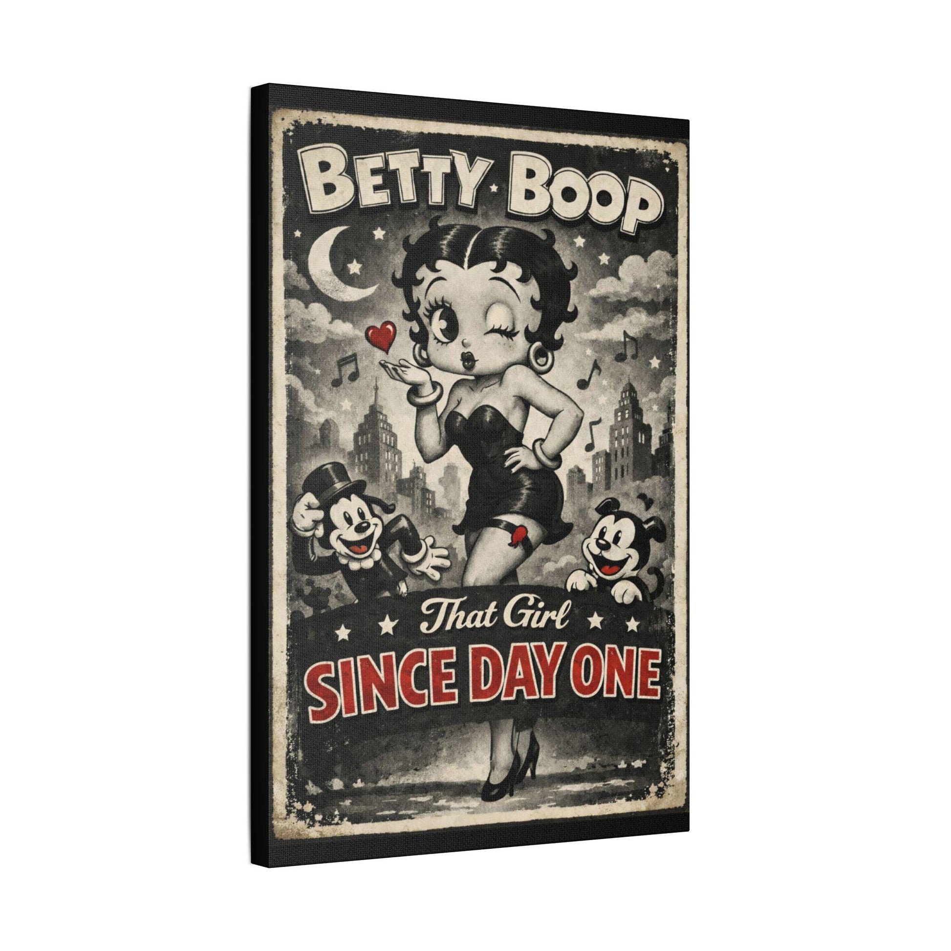 Betty Boop Canvas Print | 1930s Retro Cartoon Wall Art