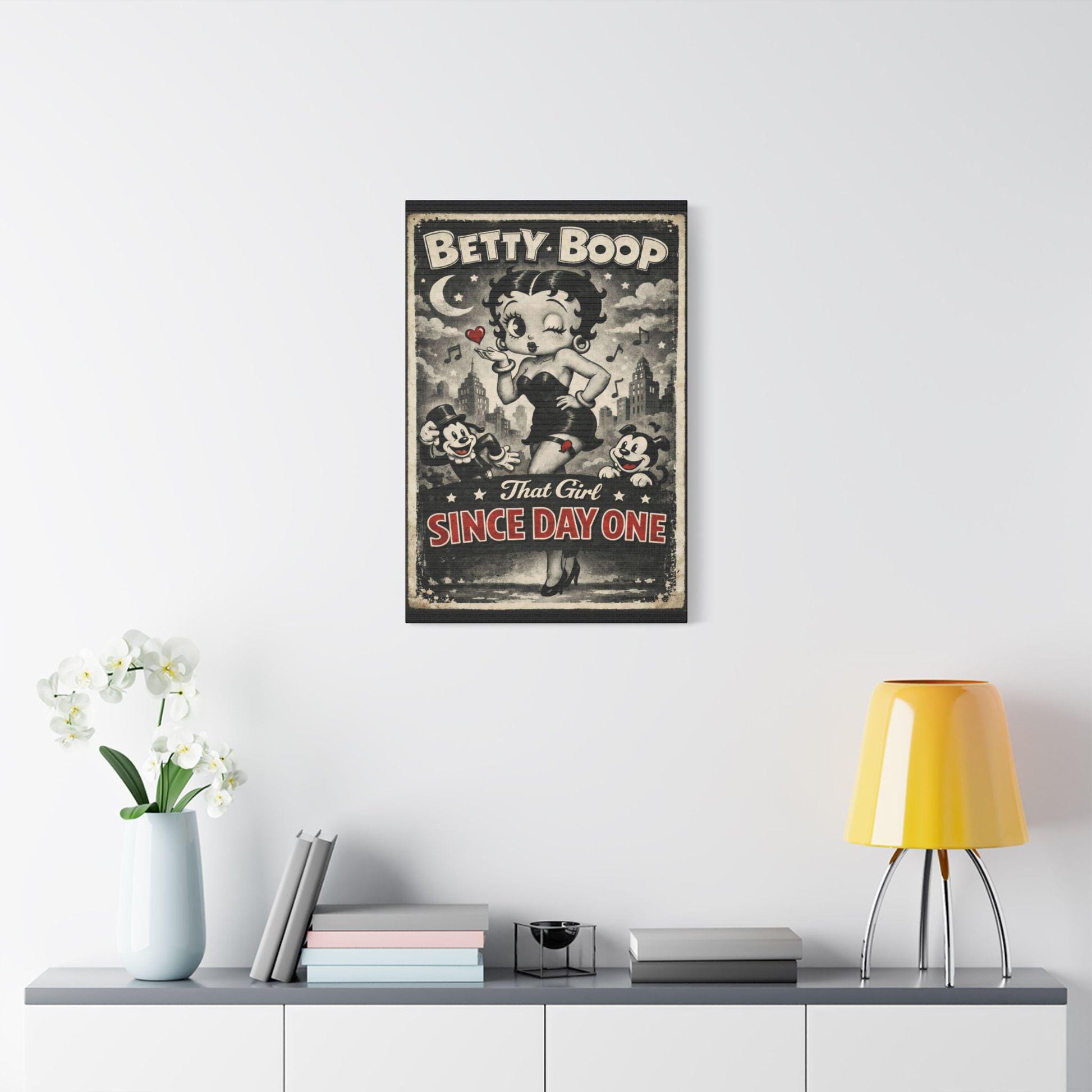 Betty Boop Canvas Print | 1930s Retro Cartoon Wall Art