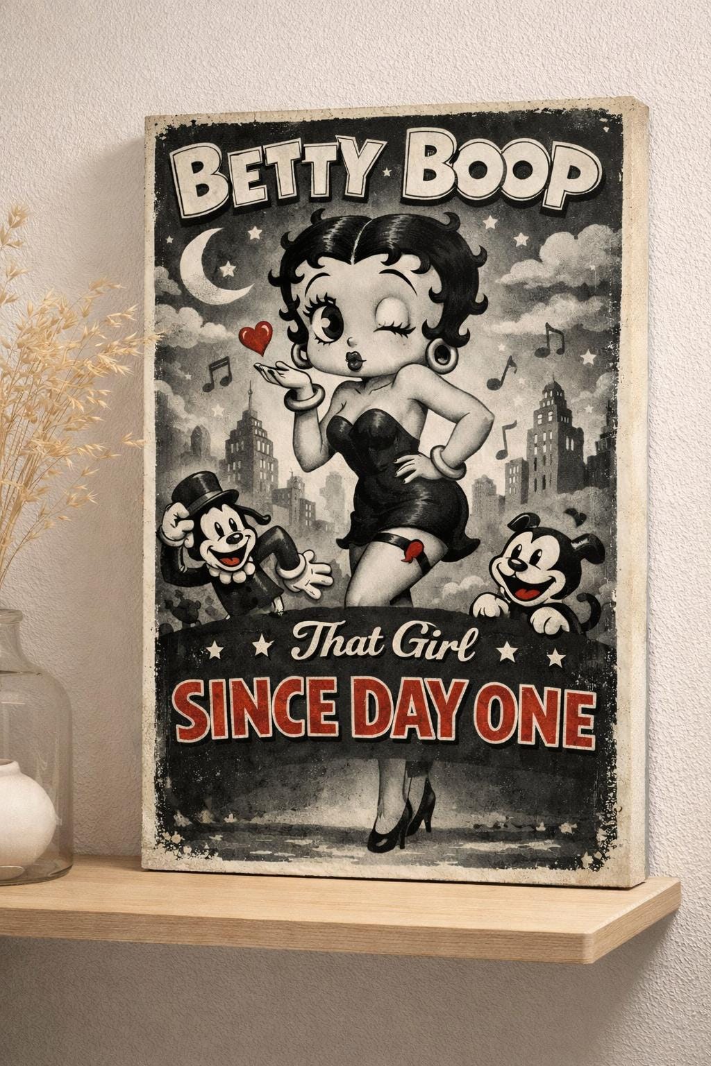Betty Boop Canvas Print | 1930s Retro Cartoon Wall Art