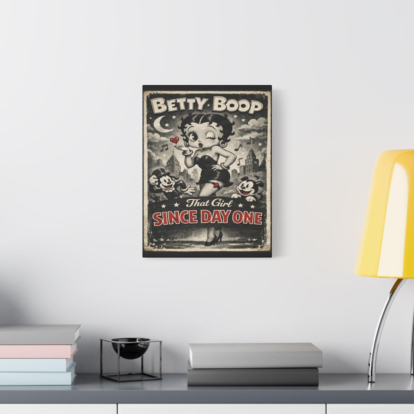 Betty Boop Canvas Print | 1930s Retro Cartoon Wall Art