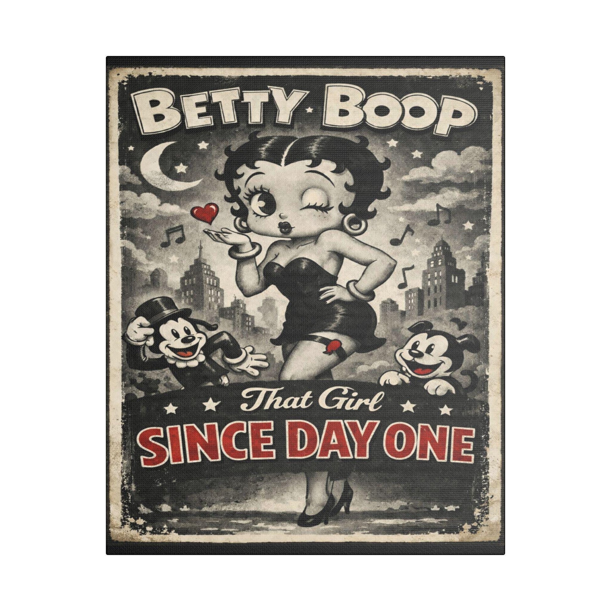 Betty Boop Canvas Print | 1930s Retro Cartoon Wall Art