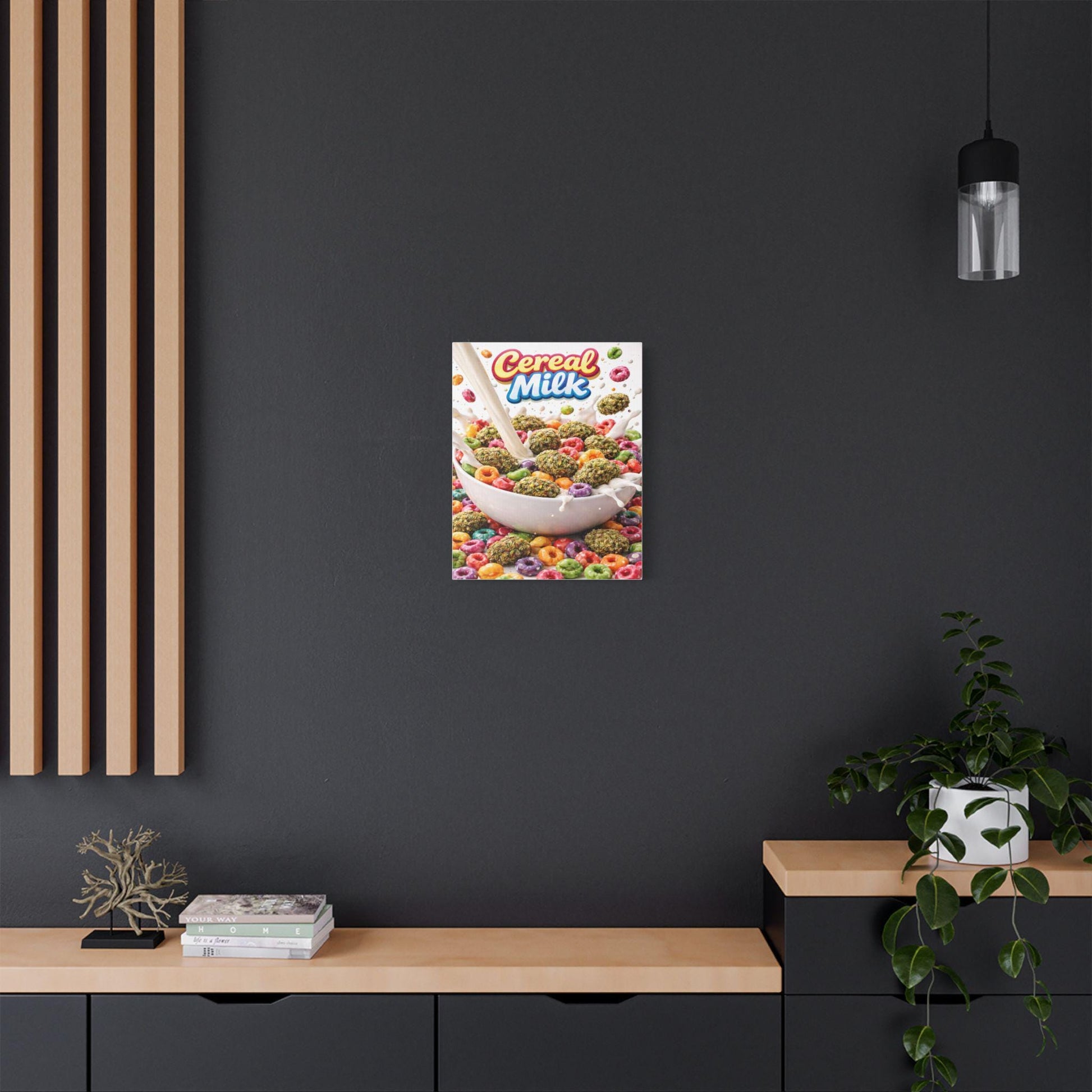 Cereal Milk Cannabis Wall Art Canvas | Candy Strain Artwork | Colourful Weed Decor | Pop Art Stoner Canvas | Modern Cannabis Print