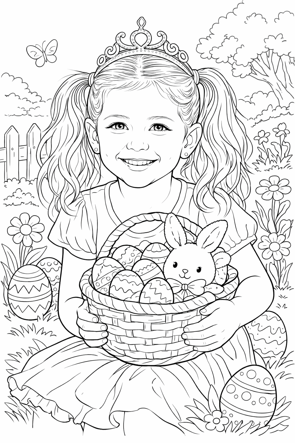 Personalised Easter Colouring Book for Kids | Custom Photo Activity Book