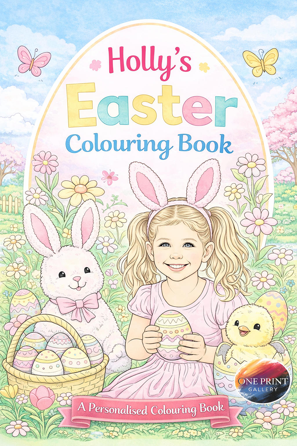 Personalised Easter Colouring Book for Kids | Custom Photo Activity Book
