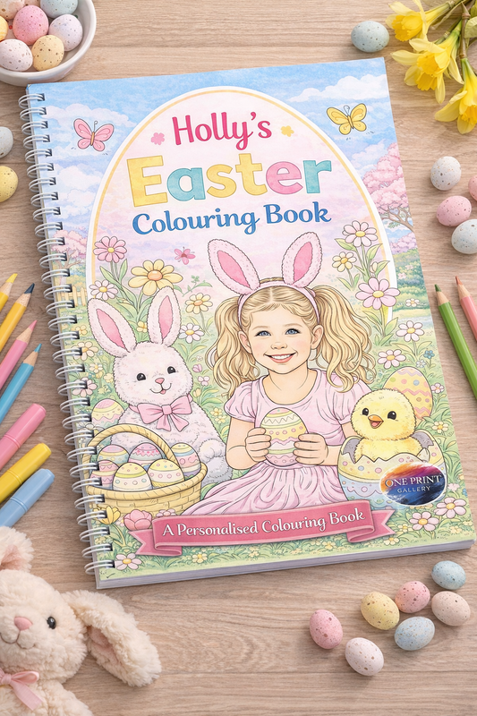 Personalised Easter Colouring Book for Kids | Custom Photo Activity Book