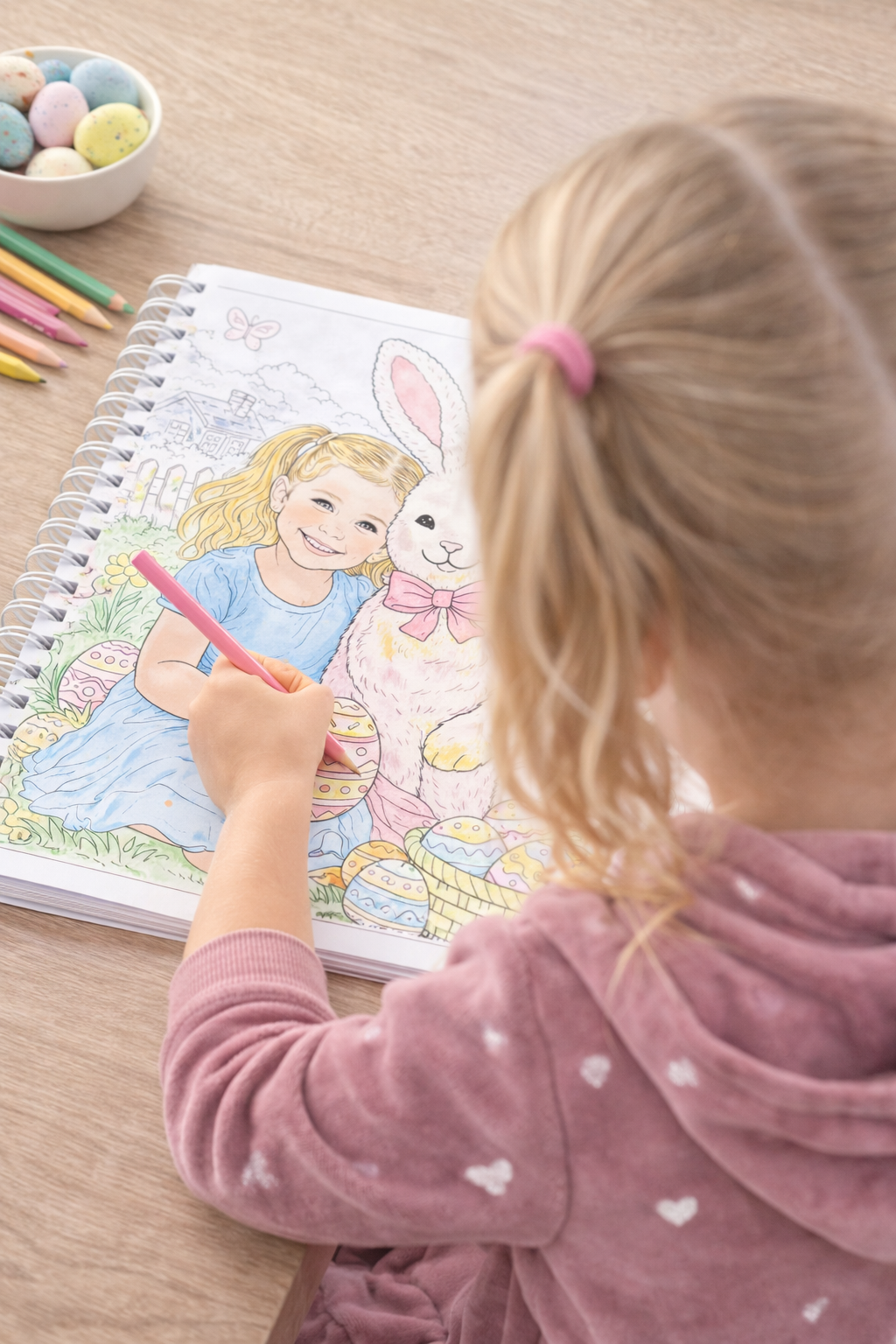 Personalised Easter Colouring Book for Kids | Custom Photo Activity Book
