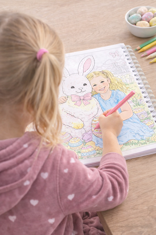 Personalised Easter Colouring Book for Kids | Custom Photo Activity Book