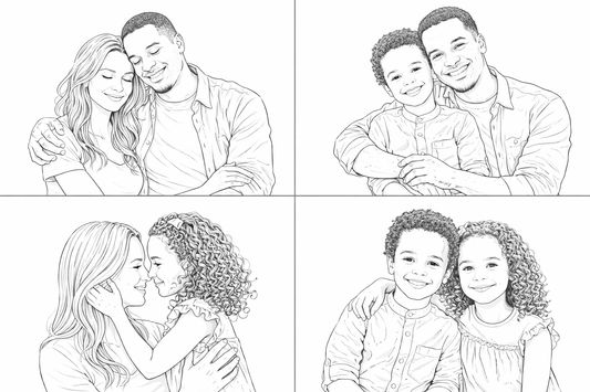 Personalised Photo Colouring Book | Custom Family Activity Book (A5)