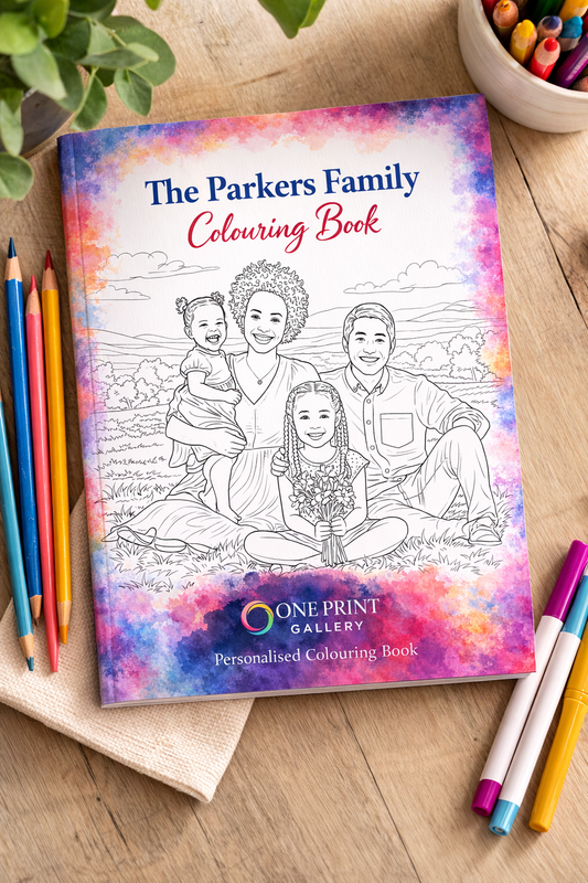 Personalised Photo Colouring Book | Custom Family Activity Book
