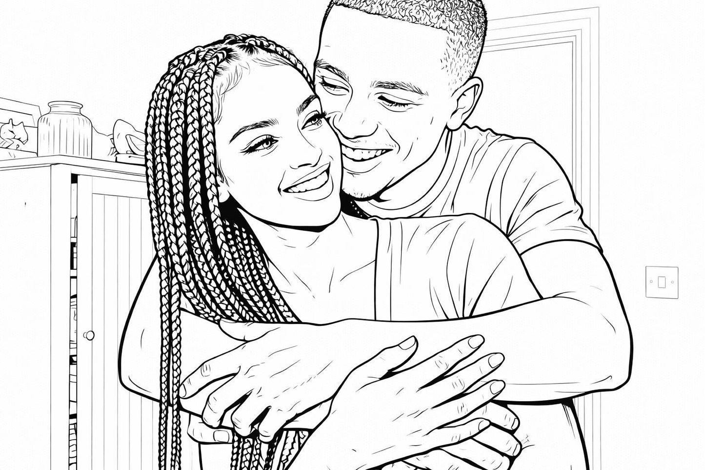 Custom Photo Coloring Page | Personalized Family Keepsake (Digital Download)