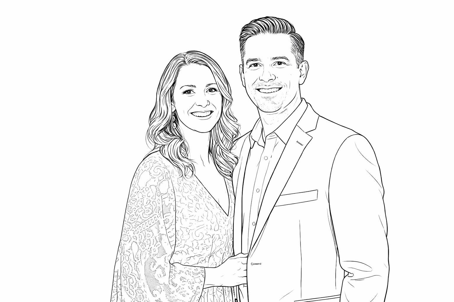 Custom Photo Coloring Page | Personalized Family Keepsake (Digital Download)