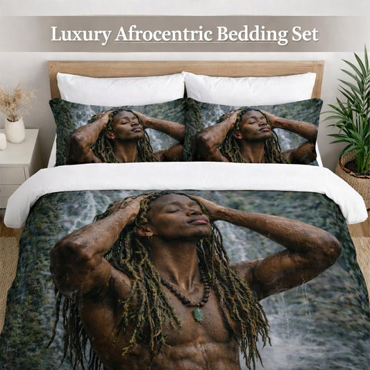 King Caelus Afrocentric Duvet Cover Set | Black Excellence Bedroom Decor