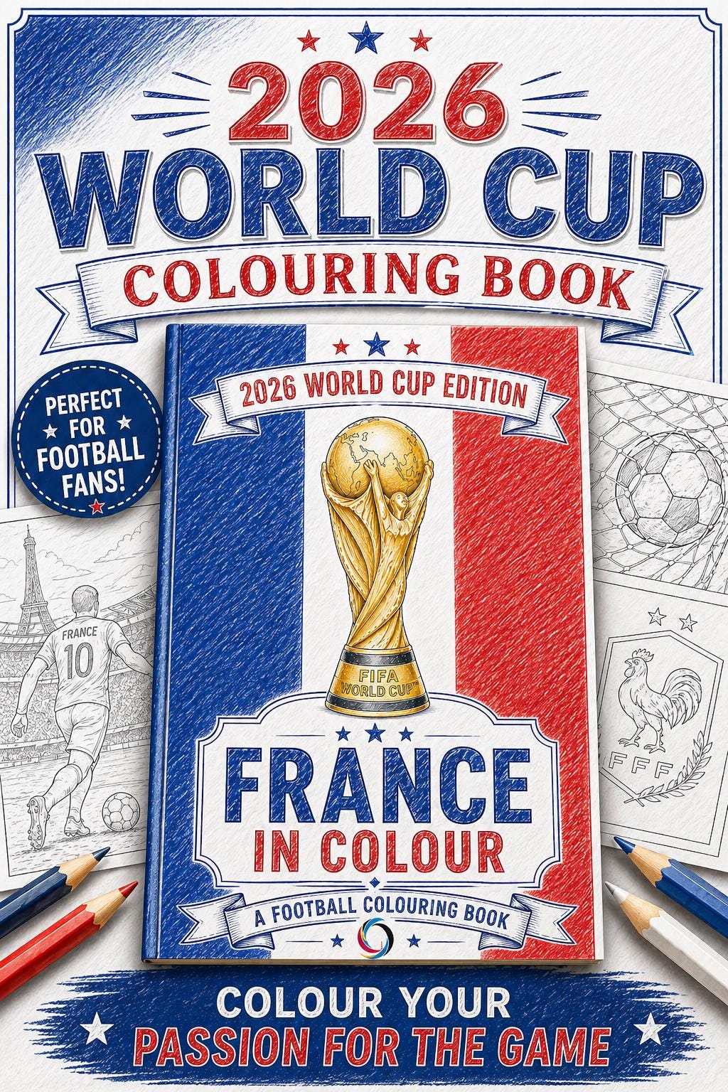 France World Cup Colouring Book | 2026 Football Activity Book for Fans