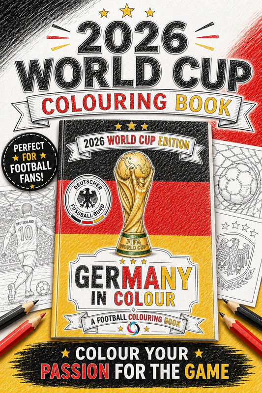 Germany World Cup Colouring Book 2026 | Football Activity Book for Fans